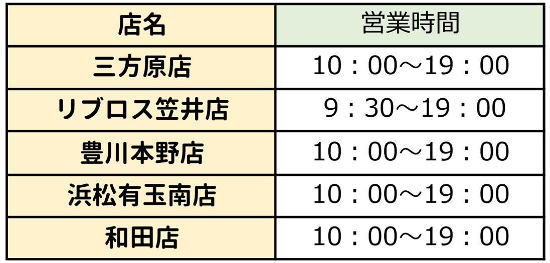 浜松イケダヤ営業時間