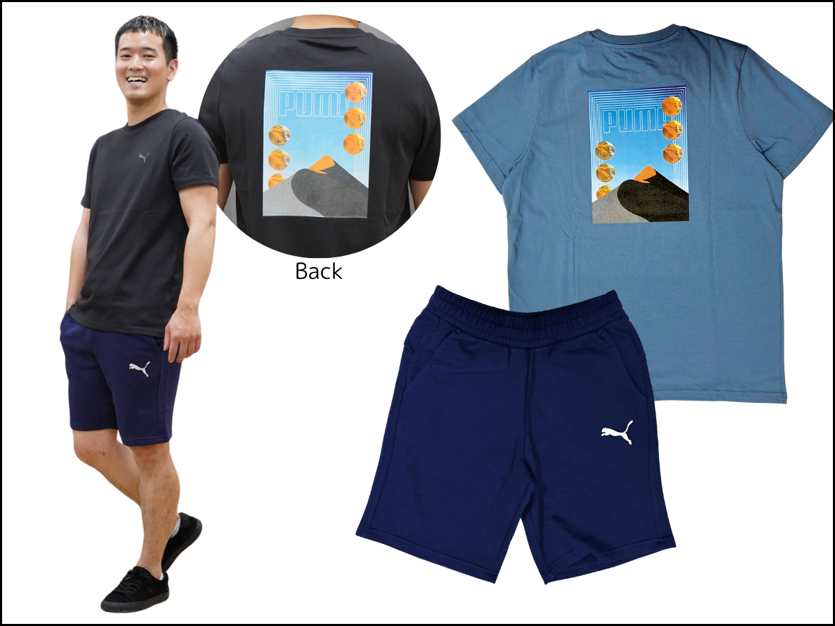 PUMA メンズTシャツ、メンズハーフパンツ