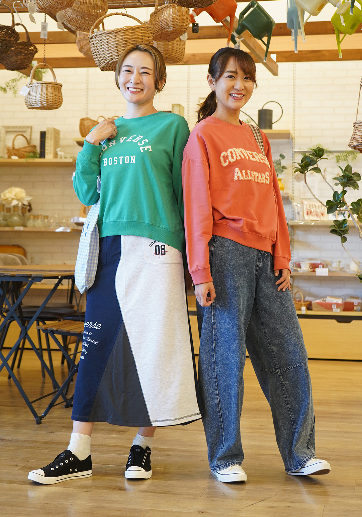 レディースファッション コンバースコーデ 秋コーデ