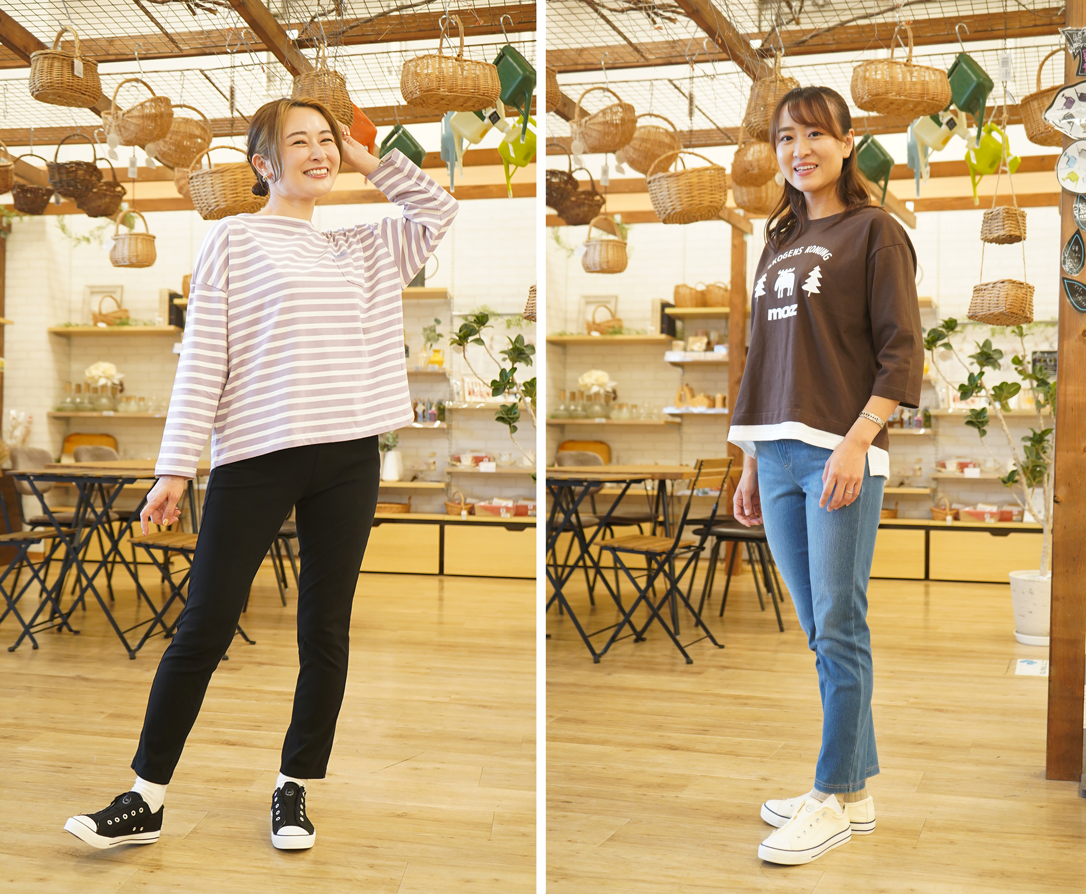 360°ストレッチレギンスパンツ コーデ