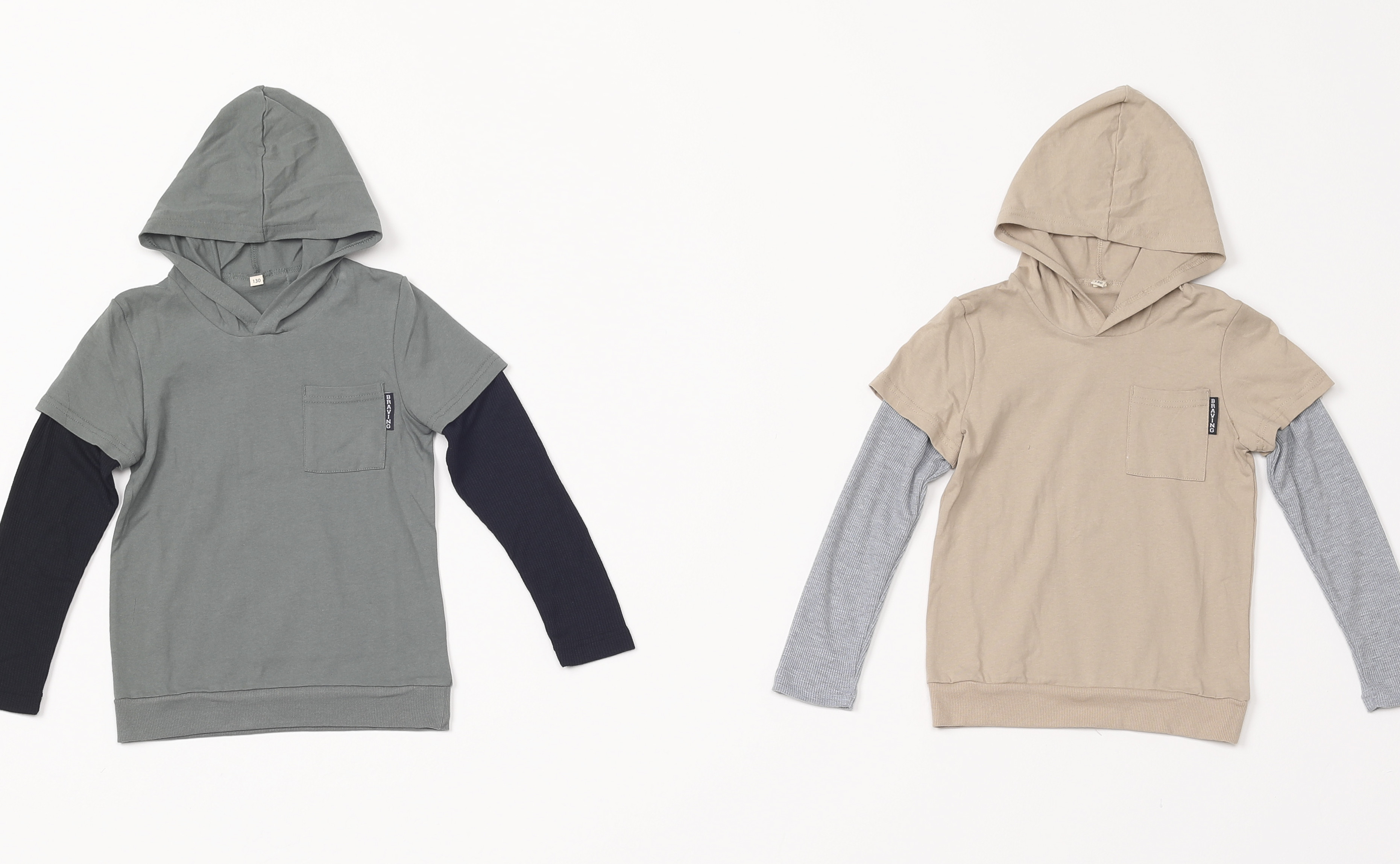 ワッフルレイヤードTシャツ(ボーイズ)