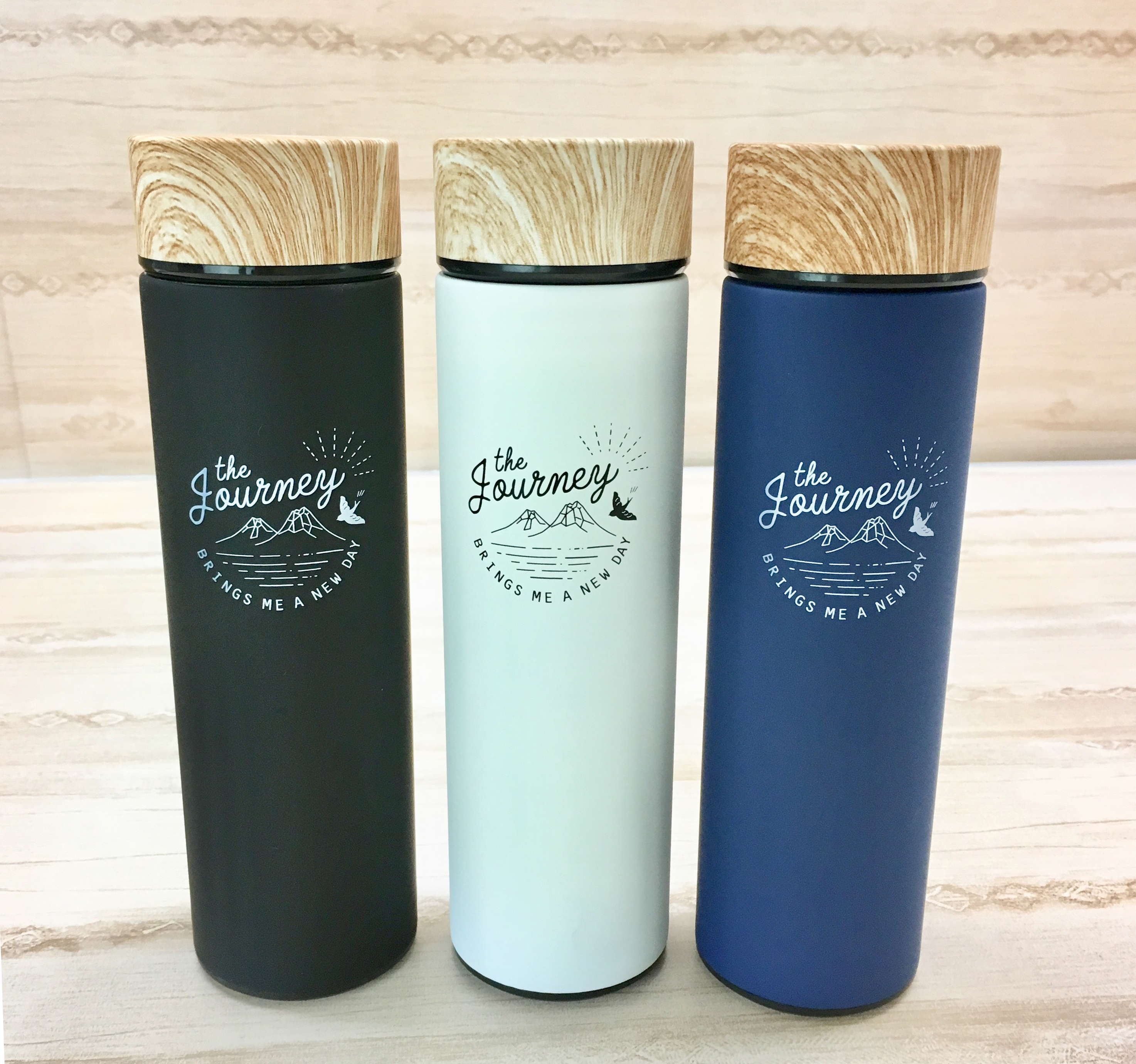 木目調フタ マグボトル(400ml)