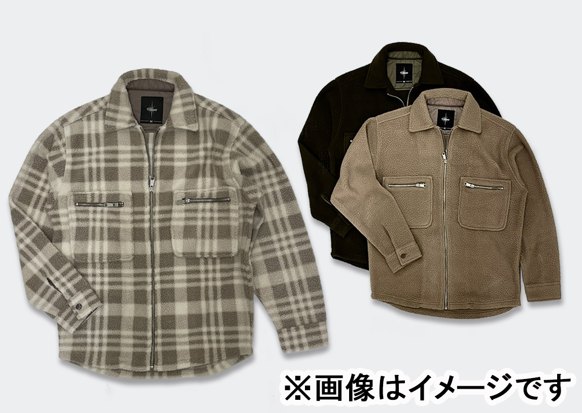 メンズ ボアフリースフルZIPオーバーシャツジャケット各種