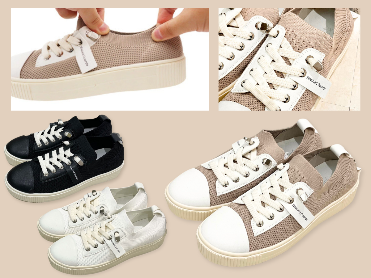 レディース スリッポンニットスニーカー